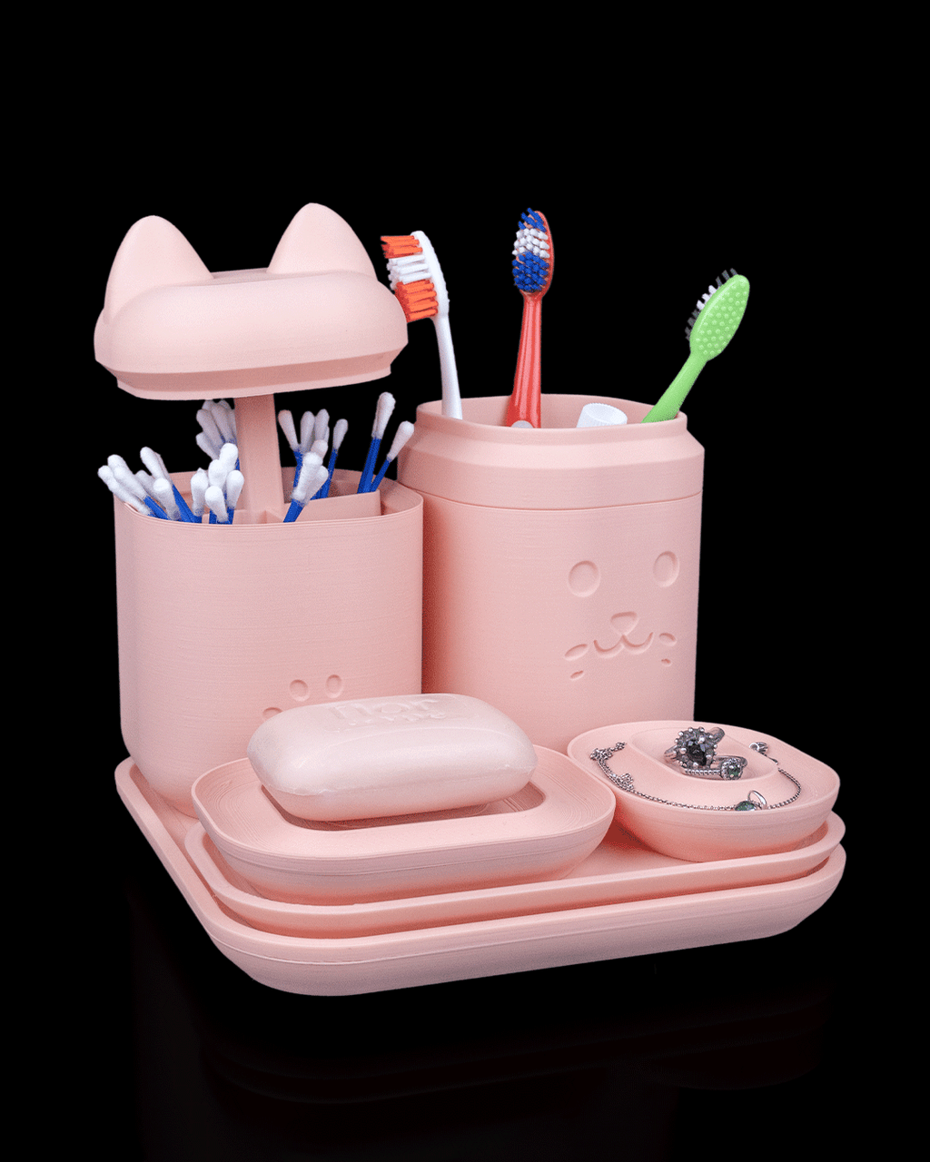 Modular Bathroom Organizer - Kitten