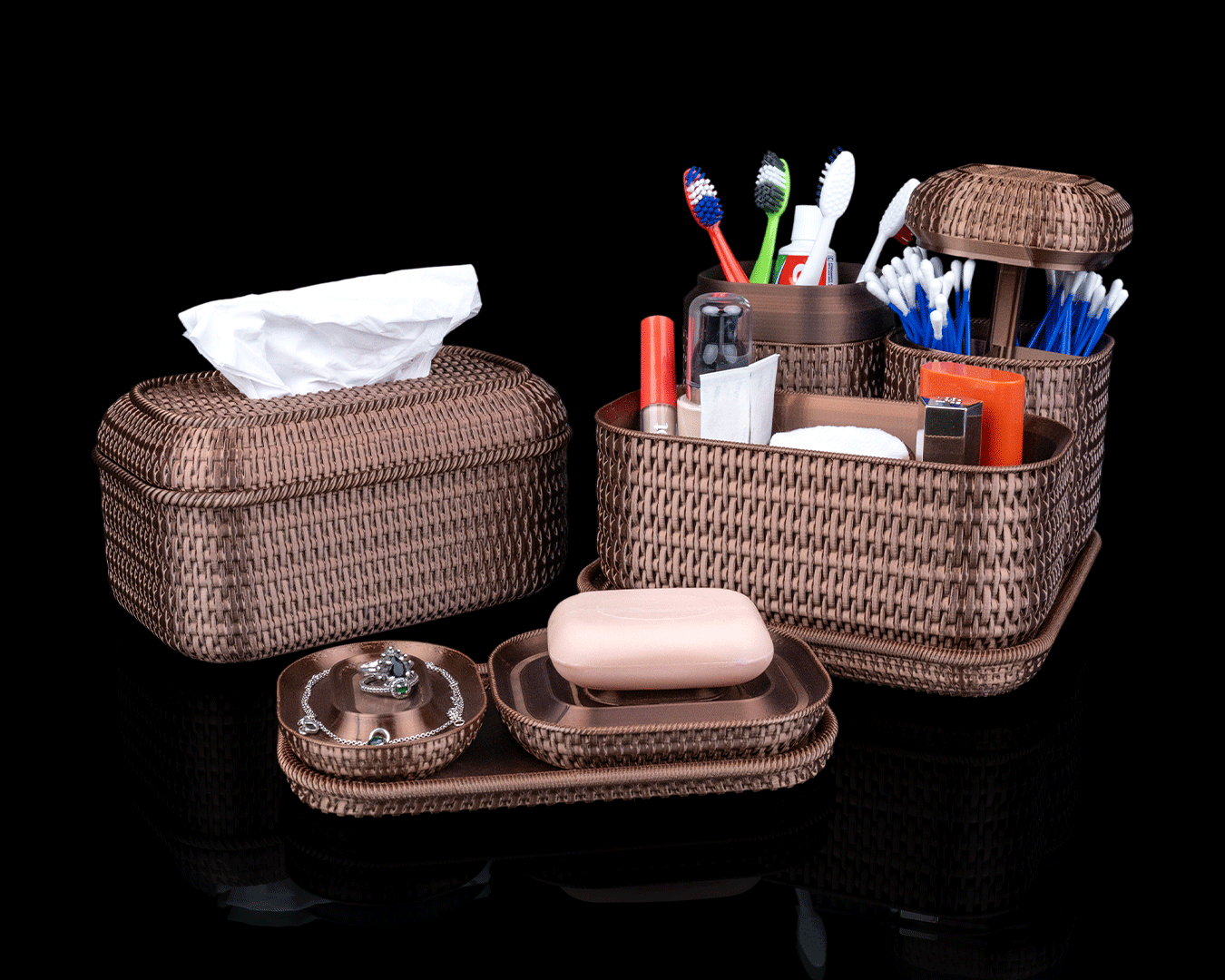 Modular Bathroom Organizer - Rattan Retreat
